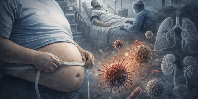 La obesidad eleva 70% el riesgo de hospitalización o muerte por infecciones 